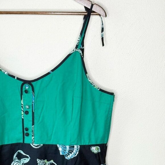 Modcloth Waving From The Waterfront Tie Shoulder Fit and Flare Cotton Dress - Wo - Picture 4 of 10